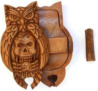 Hand Carved Wooden Owl and Death  ~ OOAK Christmas & Birthday Gift - Image 3