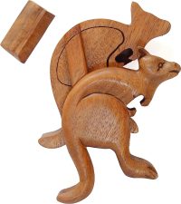 Hand Carved Wooden Kangaroo  ~ OOAK Christmas & Birthday Gift - Image 4