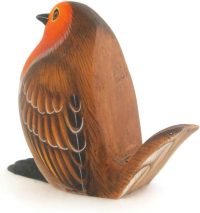 Hand Carved Wooden Robin Mobile Holder ~ OOAK Christmas & Birthday Gift - Image 7