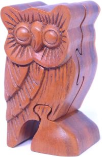 Hand Carved Wooden Owl  ~ OOAK Christmas & Birthday Gift