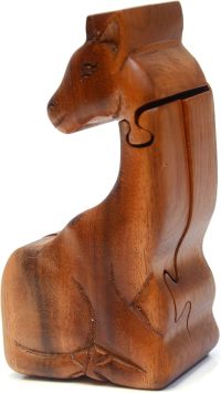 Hand Carved Wooden Giraffe  ~ OOAK Christmas & Birthday Gift - Image 2