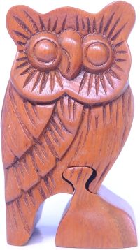 Hand Carved Wooden Owl  ~ OOAK Christmas & Birthday Gift - Image 2