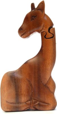 Hand Carved Wooden Giraffe  ~ OOAK Christmas & Birthday Gift