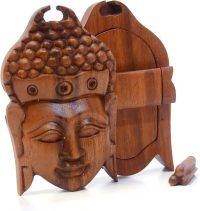 Hand Carved Wooden Buddha  ~ OOAK Christmas & Birthday Gift - Image 2