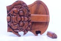 Hand Carved Wooden Scary Bali Mask ~ OOAK Christmas & Birthday Gift - Image 3