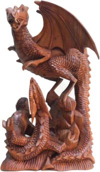 Hand Carved Wooden Duelling Dragon  ~ Christmas & Birthdays Gifts - Image 8