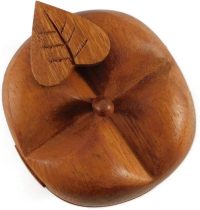 Handcarved Wooden Apple Puzzle Trinket Box ~ OOAK Christmas & Birthday Gift - Image 2