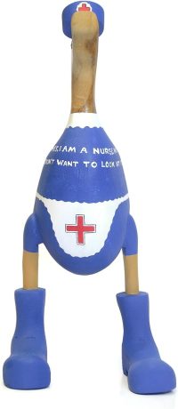 Handcarved Wooden Nurse with Funny Quotes ~ OOAK Christmas & Birthday Gift - Image 2