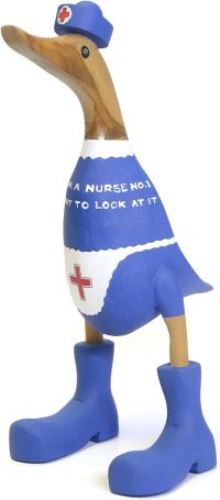 Handcarved Wooden Nurse with Funny Quotes ~ OOAK Christmas & Birthday Gift - Image 3