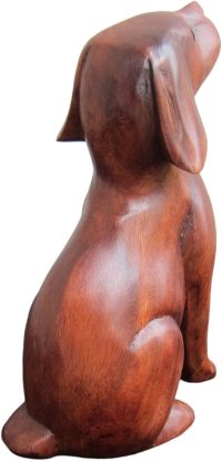 Handcarved Wooden Attentive Dog ~ OOAK Christmas & Birthday Gift - Image 2