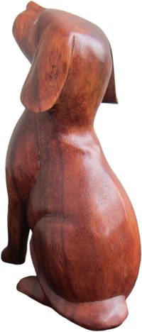 Handcarved Wooden Attentive Dog ~ OOAK Christmas & Birthday Gift - Image 8