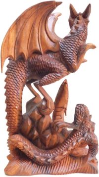 Hand Carved Wooden Duelling Dragon  ~ Christmas & Birthdays Gifts - Image 4