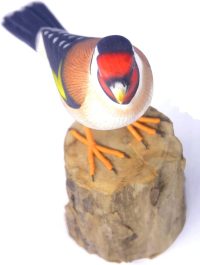 Handcarved Wooden European Goldfinch ~ OOAK Christmas & Birthday Gift - Image 2