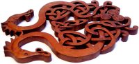 Hand Carved Wooden Celtic Sea Dragon - Image 4