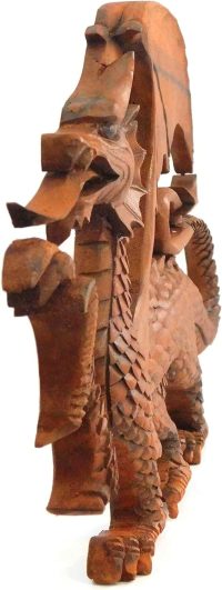 Handcarved Wooden Winged Dragon ~ OOAK Christmas & Birthday Gift - Image 2