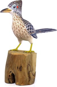 Hand Carved Wooden Greater Roadrunner Bird ~ OOAK Christmas & Birthday Gift - Image 2