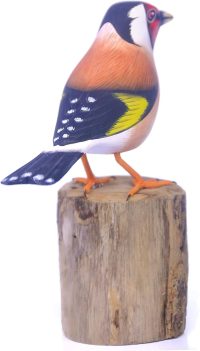 Handcarved Wooden European Goldfinch ~ OOAK Christmas & Birthday Gift - Image 4