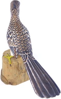 Hand Carved Wooden Greater Roadrunner Bird ~ OOAK Christmas & Birthday Gift - Image 4