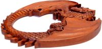 Handcarved Wooden Dragon Curling Tail ~ OOAK Christmas & Birthday Gift - Image 6