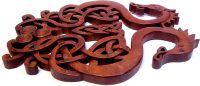 Hand Carved Wooden Celtic Sea Dragon - Image 3