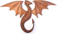 Handcarved Wooden Winged Dragon ~ OOAK Christmas & Birthday Gift