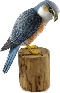 Hand Carved Merlin Falcon Bird~ OOAK Christmas & Birthday Gift