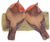 Hand Carved Two Robin Red Breast ~ Christmas and Birthday Gift - Image 6