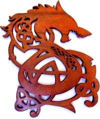 Handcarved Wooden Celtic Dragon ~ OOAK Christmas & Birthday Gift - Image 2