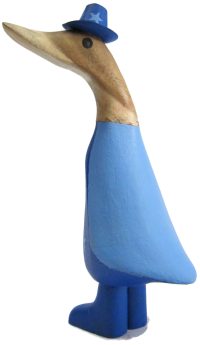 Hand Carved Wooden Bamboo Duck ~ Wizard with Cape Costume 23cm High - Image 9