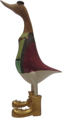 Hand Carved Wooden Bamboo Duck ~ Large Henry VIII Duck 45.5cm High - Image 8