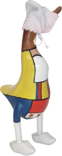 Hand Carved Wooden Bamboo Duck ~ Dutch Girl Traditional Dress 25.5cm High - Image 5