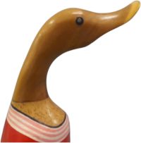 Hand Carved Wooden Bamboo Duck ~ In Traditional European Dress 38cm High - Image 5