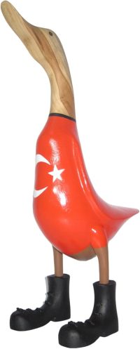 Hand Carved Wooden Bamboo Duck ~ Large Turkey Flag Costume 45.5cm High - Image 9