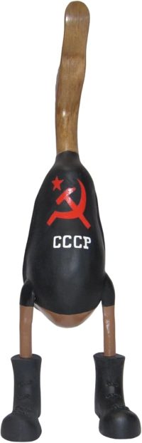 Hand Carved Wooden Bamboo Duck ~ Large CCCP Soviet Costume 47.3cm High - Image 2