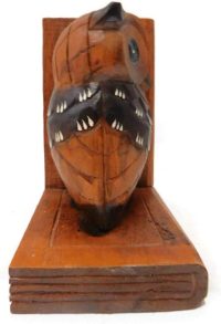 Hand Carved Wooden Owl ~ Bookstand Left Side Bookend 17.5cm High - Image 2