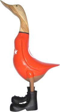 Hand Carved Wooden Bamboo Duck ~ Large Turkey Flag Costume 45.5cm High - Image 7