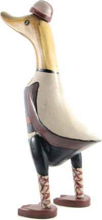 Hand Carved Wooden Bamboo Duck ~ Viking Warrior 26.5cm High - Image 6