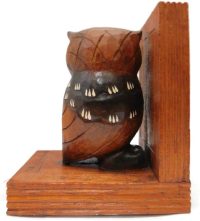 Hand Carved Wooden Owl ~ Bookstand Right Side Bookend 17.5cm High - Image 5