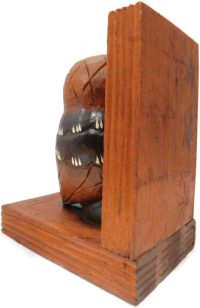 Hand Carved Wooden Owl ~ Bookstand Right Side Bookend 17.5cm High - Image 4