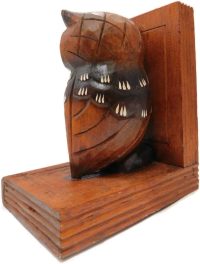 Hand Carved Wooden Owl ~ Bookstand Right Side Bookend 17.5cm High - Image 6