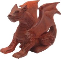 Hand Carved Wooden Dragon ~ Small Friendly Dragon 15.5cm Long - Image 9