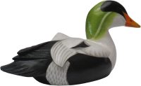 Hand Carved Wooden Decoy Duck ~ Common Eider Duck 27cm Long - Image 8