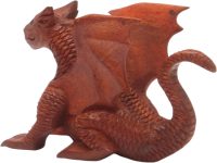 Hand Carved Wooden Dragon ~ Small Friendly Dragon 15.5cm Long - Image 7