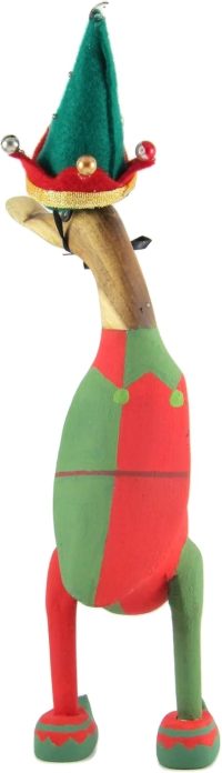 Hand Carved Wooden Bamboo Duck ~ In Court Jester Costume 26.5cm High - Image 7