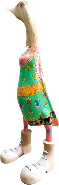 Hand Carved Wooden Duck ~ Indian Folk Traditional Dress 47cm High - Image 6