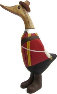 Hand Carved Wooden Bamboo Duck ~ in Bolivia Traditional 23cm High - Image 4