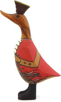 Hand Carved Wooden Bamboo Duck ~ Pirate Duck 23cm High - Image 8