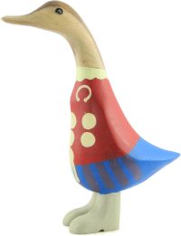 Hand Carved Wooden Bamboo Duck ~ Marching Band Leader 23cm High - Image 4