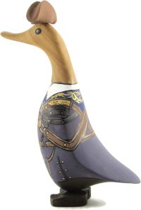 Hand Carved Wooden Bamboo Duck ~ Pirate Duck 23cm High - Image 5