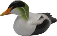 Hand Carved Wooden Decoy Duck ~ Common Eider Duck 27cm Long - Image 2